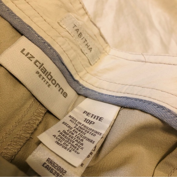 NWT Liz Claiborne Tabitha Stretch Straight Leg Khaki Pants Trousers - Picture 3 of 4